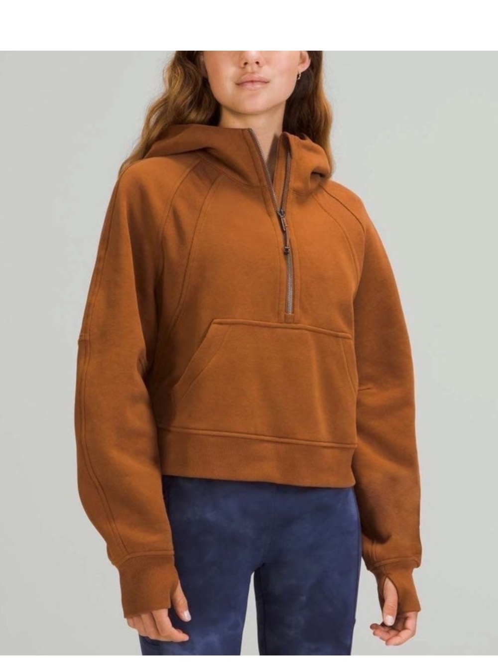 Lululemon scuba  Half-Zip Hoodie Rust Brown